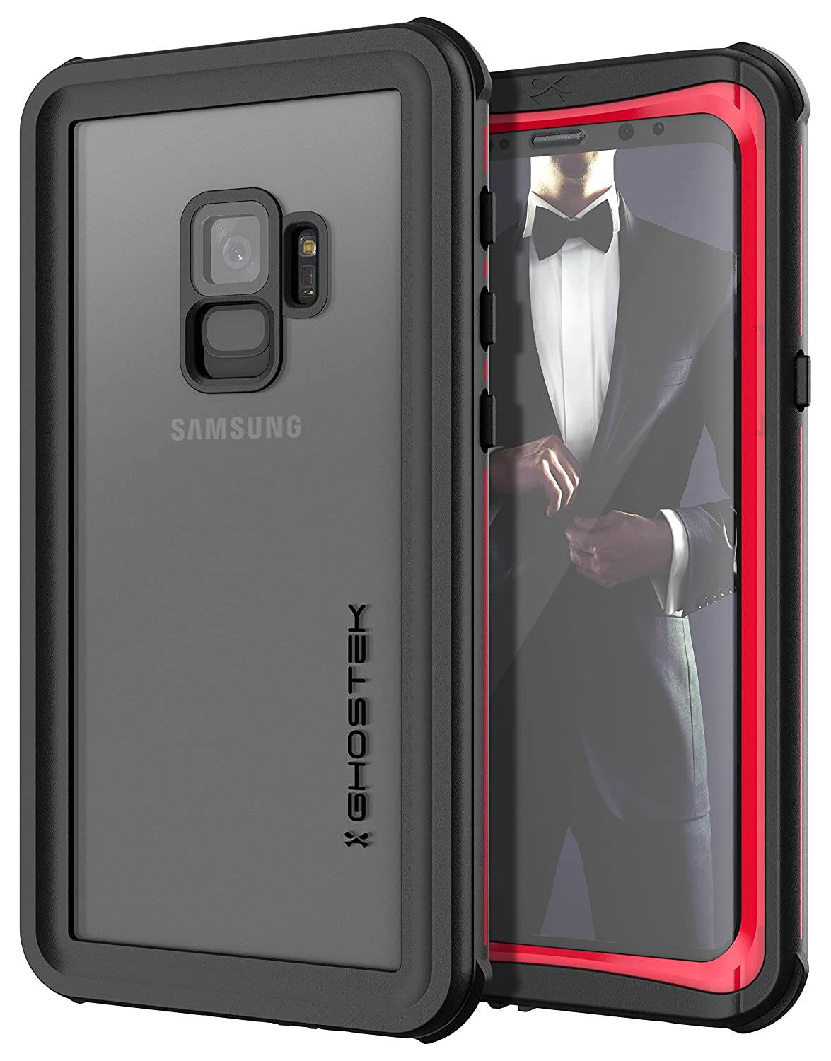 Ghostek Nautical Galaxy S9 Plus Waterproof Case with Screen Protector Slim Extreme Heavy Duty Protection Tough Shockproof Full Body Underwater Watertight Seal for 2018 Galaxy S9+ (6.2 Inch) - (Black)