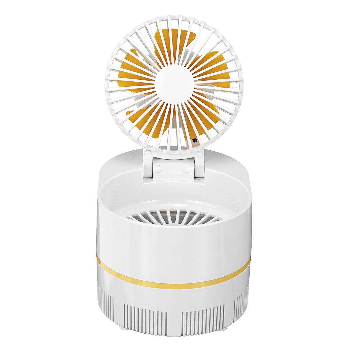 H35844 Mosquito Eradicatio Desktop Fan 3 Gears Wind Speed LED Light Cooling Fans USB Charging Mosquito Killer Fan-Yellow