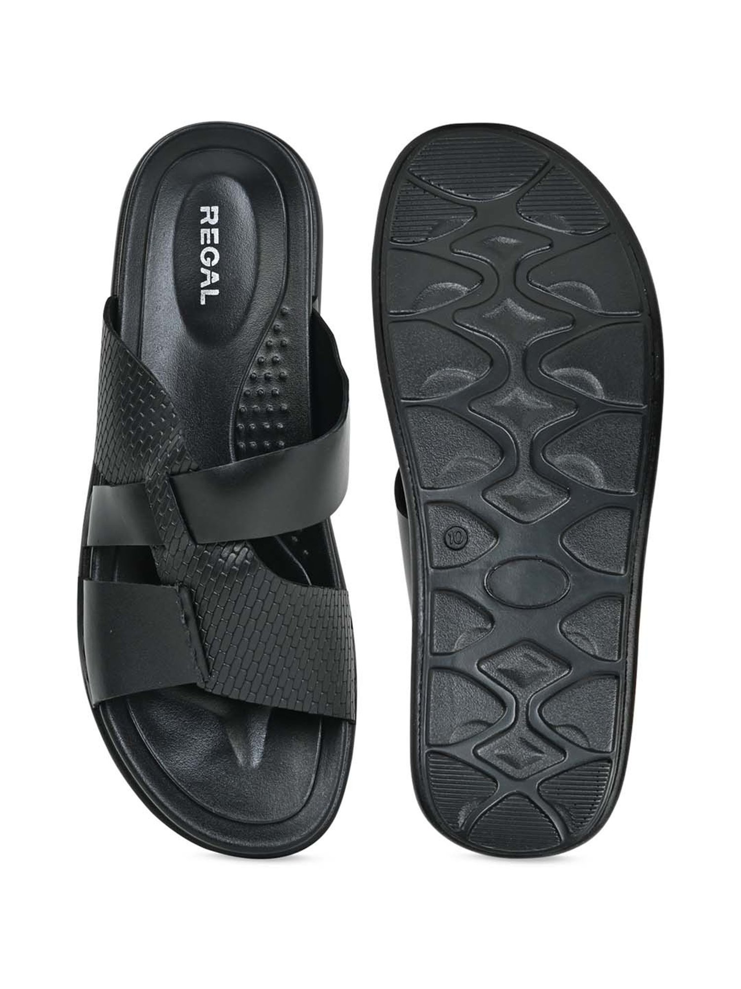 Regal Men's Black Casual Sandals