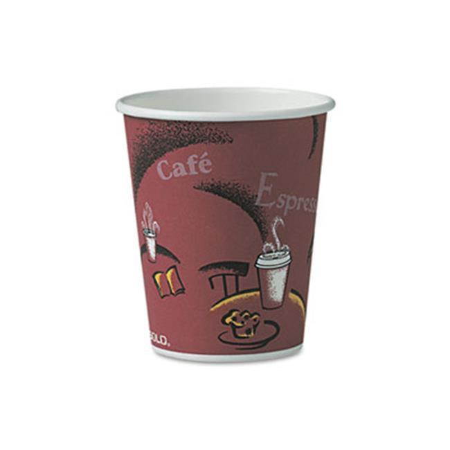 Bistro Design Hot Drink Cups, Paper, 10 oz., Maroon, 300/Carton