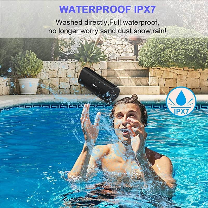 Portable Bluetooth 50 Speakers 30W Louder HD Stereo Sound with Richer Bass Waterproof IPX7 TWS Microphone Durable Wireless Speaker 24H Pltime for OutdoorsCamping BeachTravelHome Party