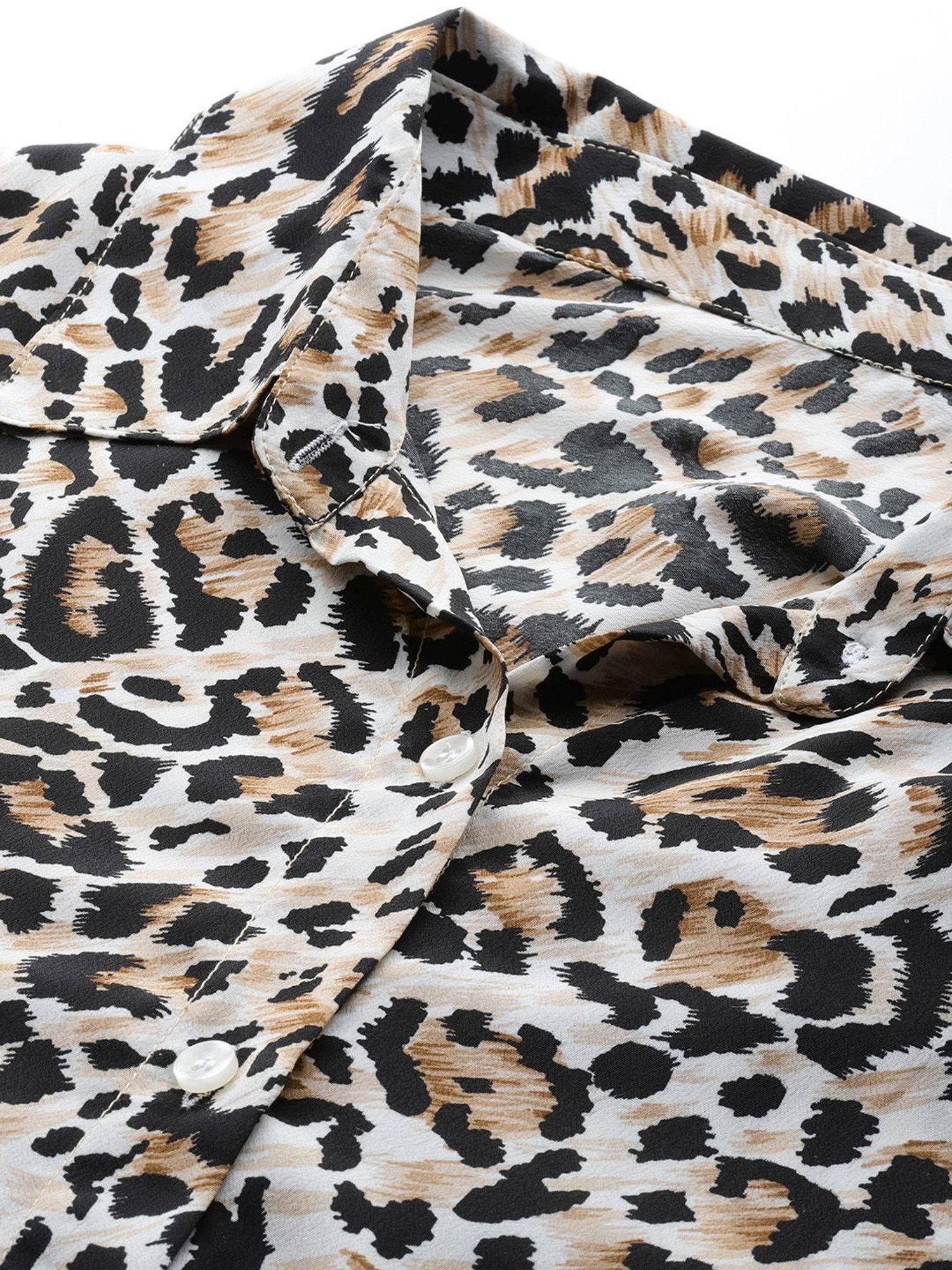 Ms.Lingies Brown Printed Night Shirt