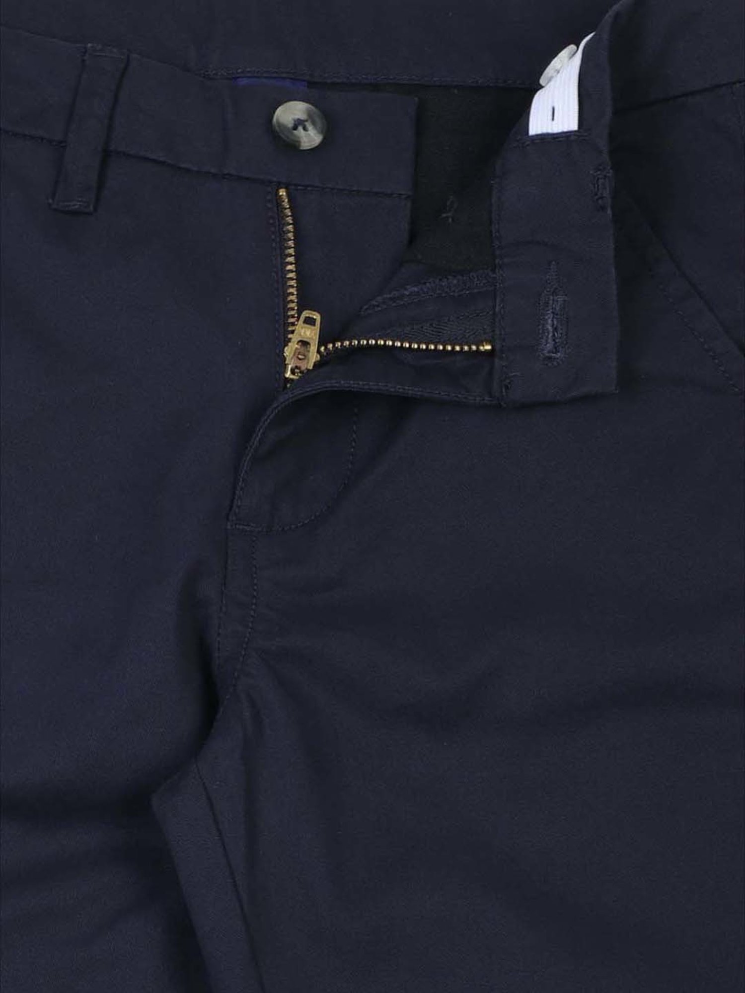 Peter England Boys Navy Cotton Regular Fit Pants