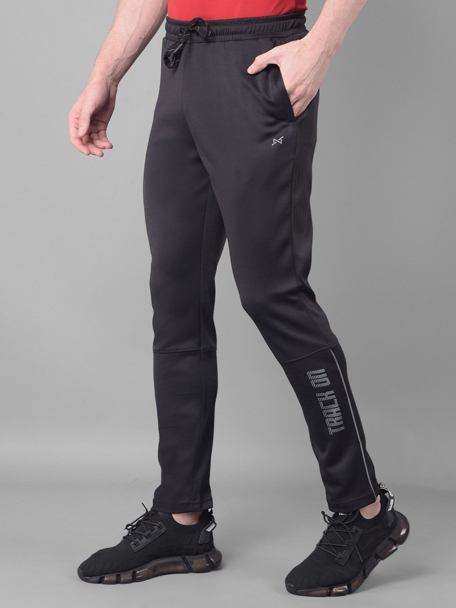 Force NXT Blue & Black Regular Fit Sports Trackpants - Pack Of 2