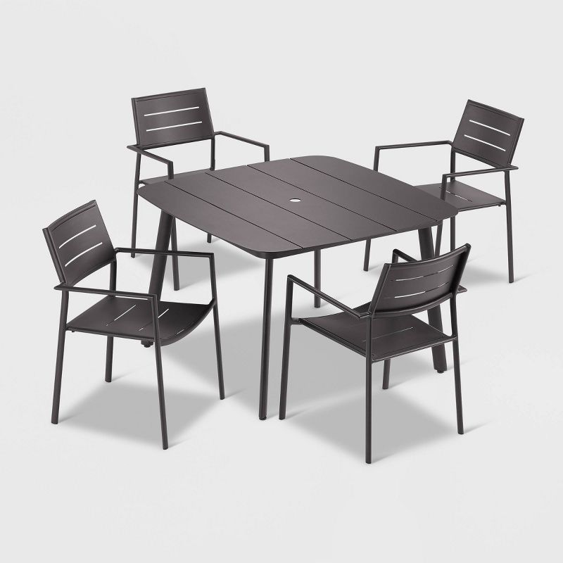 5pc Eiland Dining Table Set Carbon - Oxford Garden