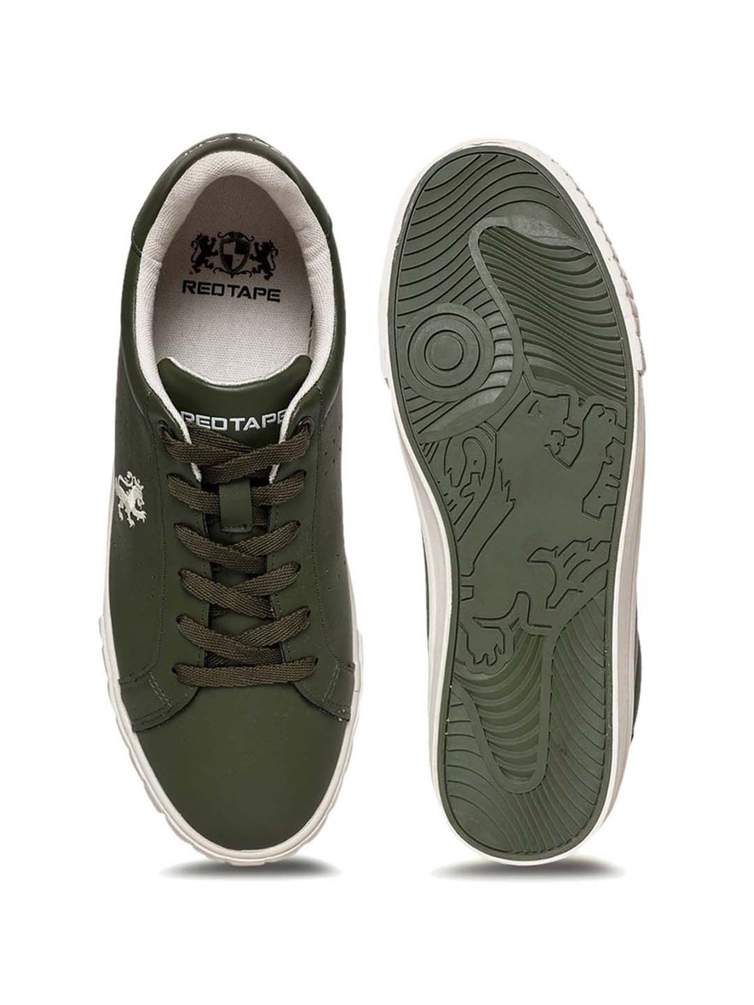 Red Tape Men's Olive Green Casual Sneakers