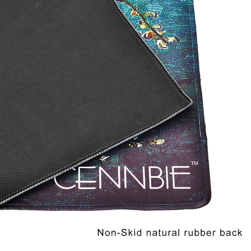 CENNBIE Extra Large Gaming Mousepad Non-Slip Rubber Oblong Mouse Pad Game Mat 35 x 15 x 0.07