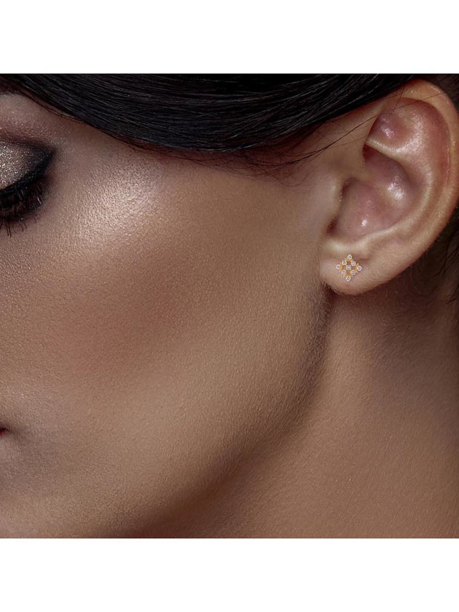 CKC 18k Gold & Diamond Earrings for Women