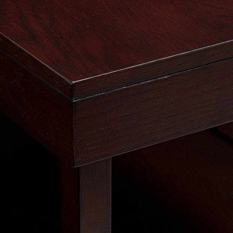 Elm Lane Huntley Espresso 15 1/4" Wide Narrow Chairside Accent Table