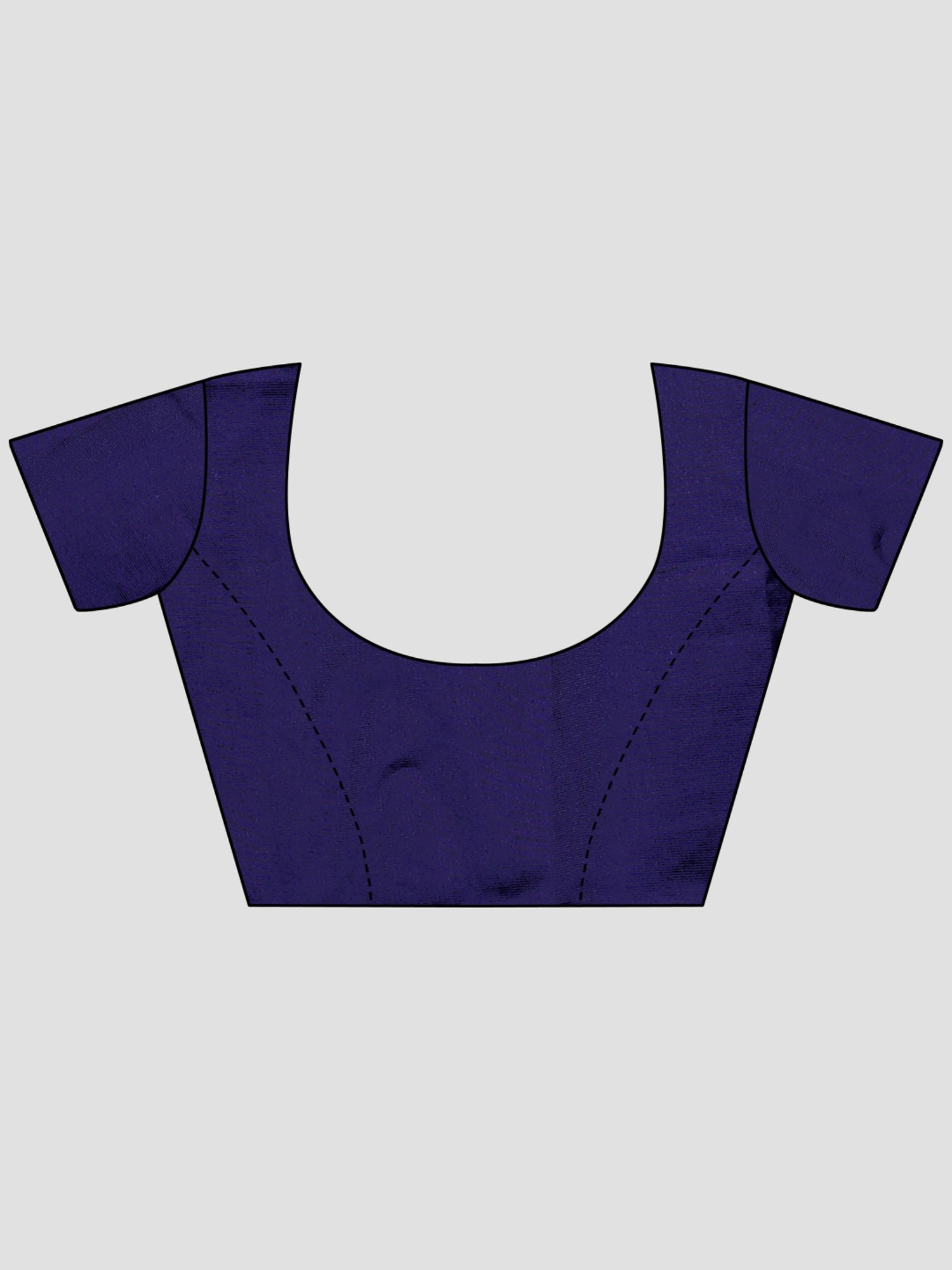 KSUT Ink Blue Printed Saree With Unstitched Blouse