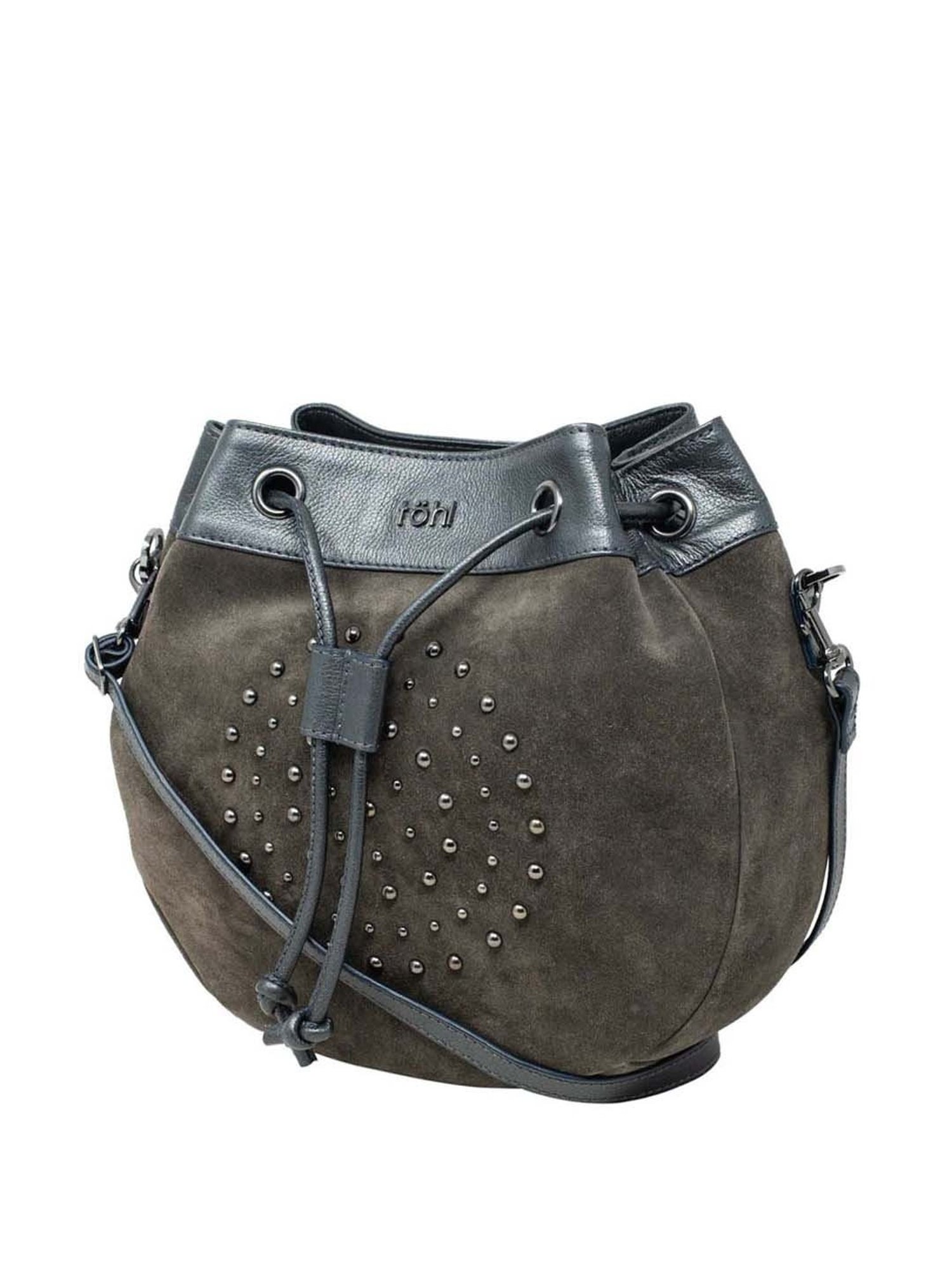 Tohl Green Rivets Medium Sling Handbag