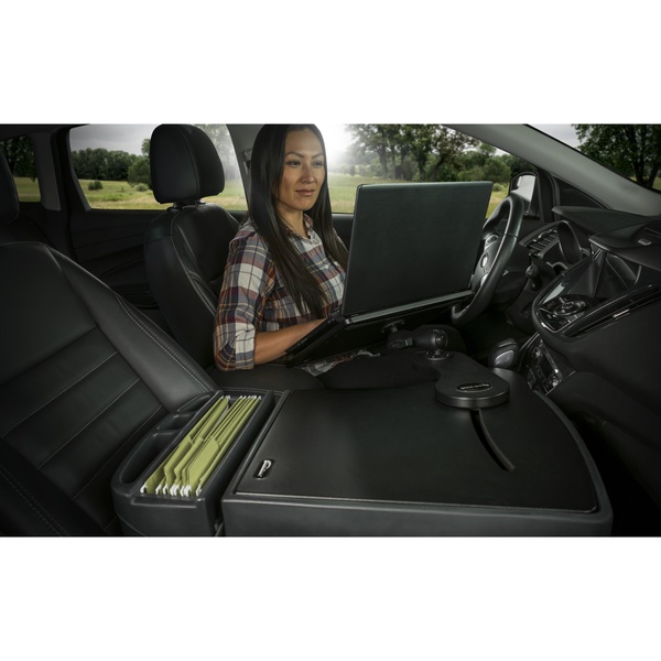 AutoExec AUE10071 Reach Front Seat Car Desk Black Finish with Built-in 200 Watt Power Inverter
Reach Desk S-01 FS Black