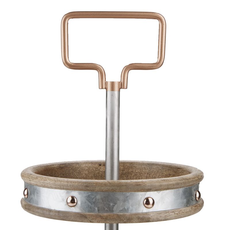 Mind Reader Silver 3 Tier Round Serving Dessert Display Tray