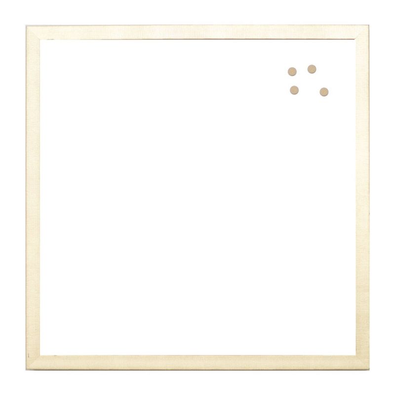 24" x 24" Blank Background Magnet Board Gold/White - Petal Lane