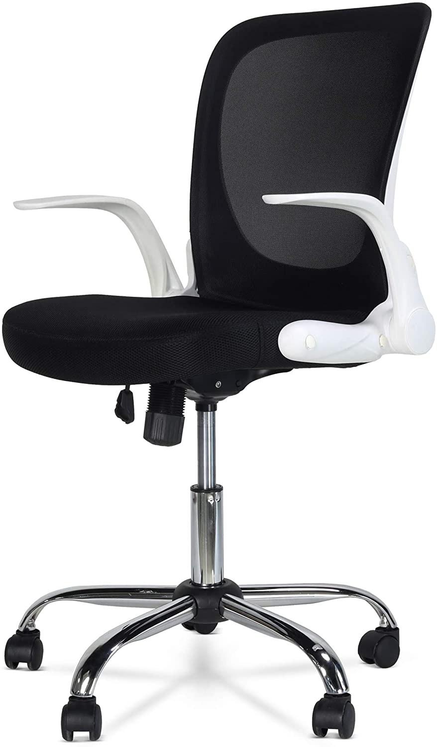 Home Office Chair Computer Desk Chair Flip-up Armrest Ergonomic Task Chair Compact 360&deg; Rotation Fold Away Space Saving Seat (9896)