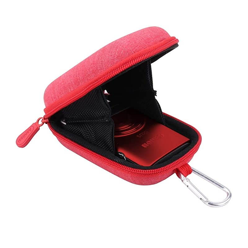 Hard Carrying Case for Canon PowerShot ELPH 180/190 Digital Camera (Carrying case, Red)