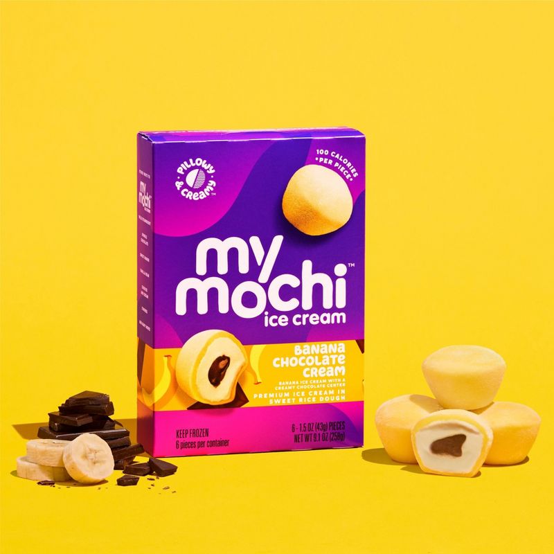 My/Mochi Banana Chocolate Fudge Ice Cream - 6pk