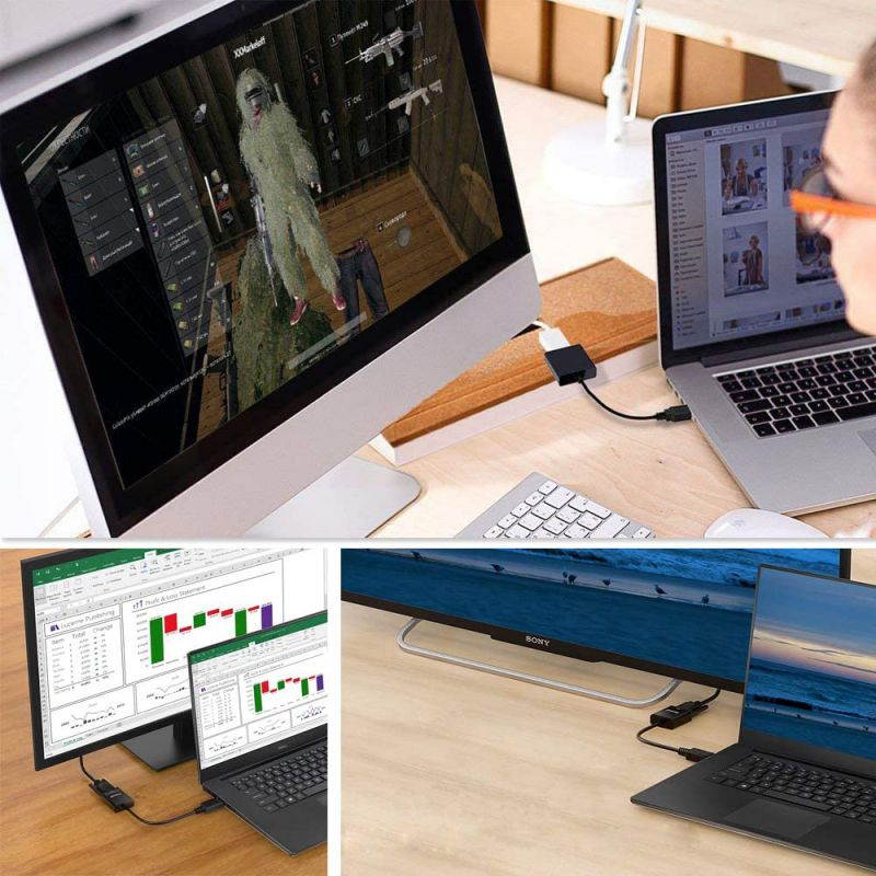 HDMI to VGA for 1080P Active HDTV HDMI to VGA adapter Converter Male to Female Compatible with TV, PC, Laptop, Xbox,Monitor, Projector,Chromebook, and more,Black (Adapter)