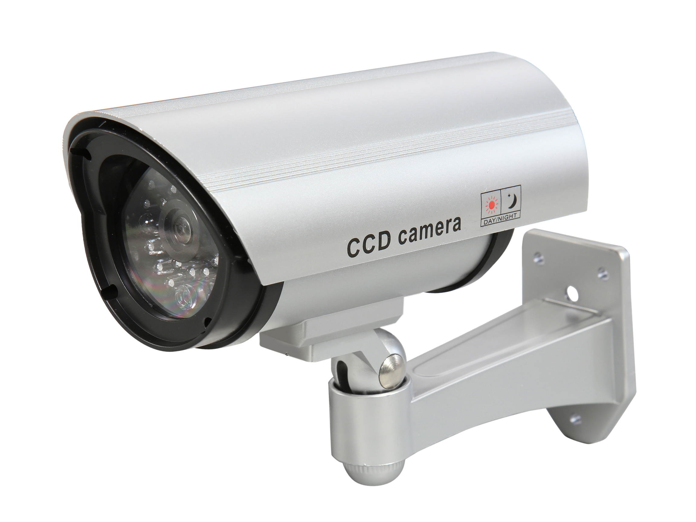 Rosewill Fake Security Surveillance CCTV Dummy Camera (2-PK), with LED Light & Warning Security Alert Sticker