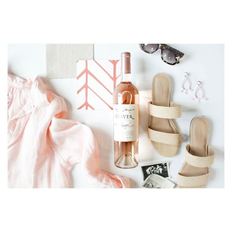 Oliver Vine Cherry Moscato Rosé Wine - 750ml Bottle