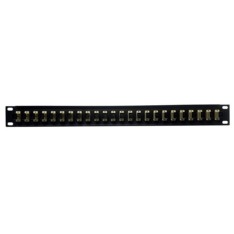 Port SC Fiber Patch Panel Multimode Beige Couplers Loaded 1u 19quot
