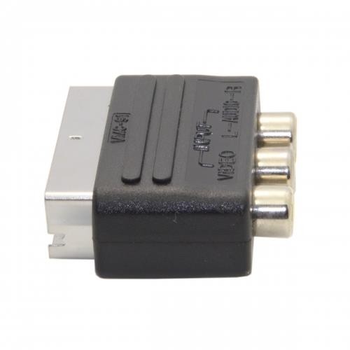 Cablecc Audio Video Composite 3 RCA AV to Scart 21pin Adapter for  Microsoft Xbox & Europe HDTV