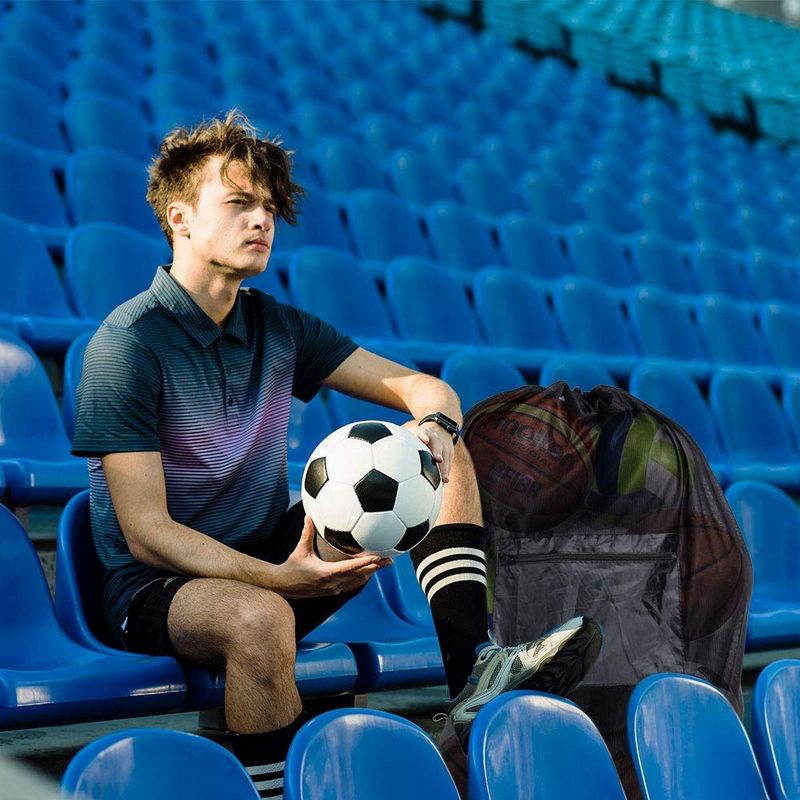 Juvale Large Mesh Basketball Equipment Soccer Ball Bag for Outdoor and Water Sports Gears, 29 x 41 in