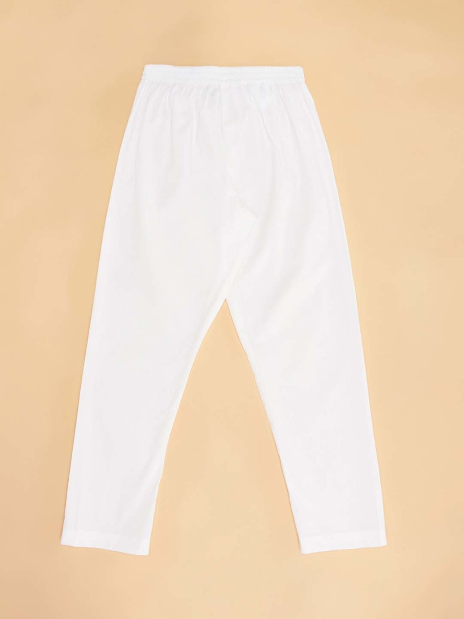 Indus Route by Pantaloons Kids Mustard & White Printed Full Sleeves Kurta Set