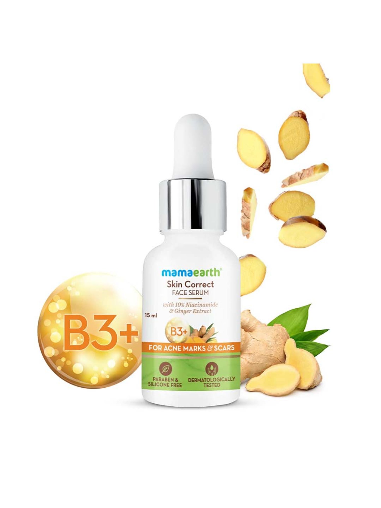 Mamaearth Niacinamide and Ginger Extract Skin Correct Face Serum - 15 ml