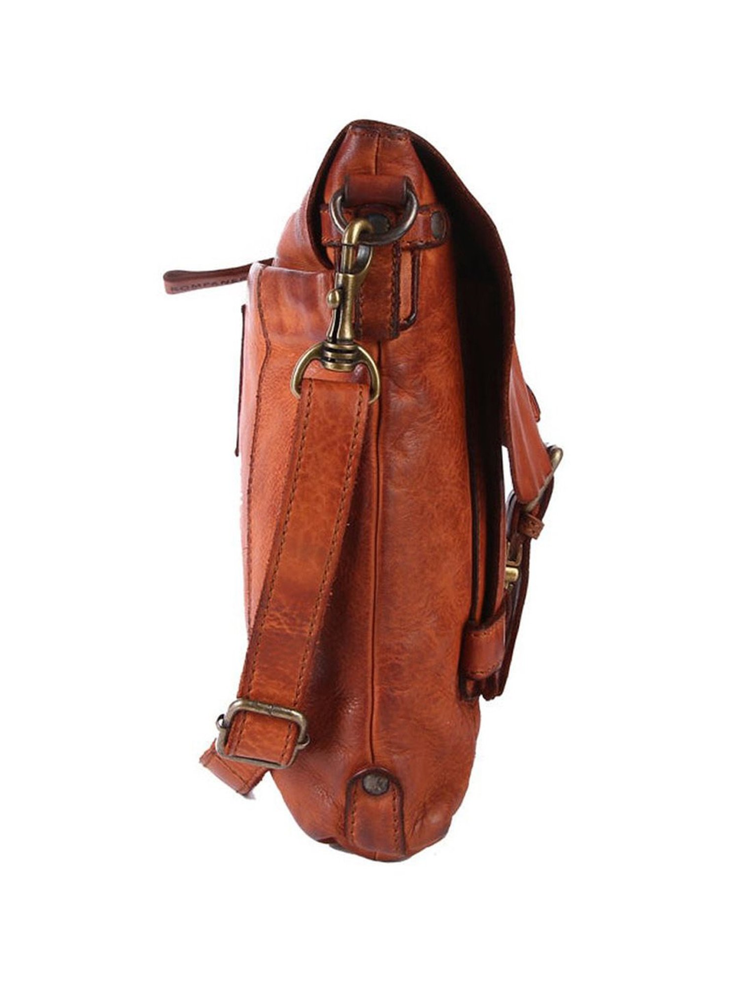 HiLEDER Brown Textured Small Leather 12 inch Cross Body Bag