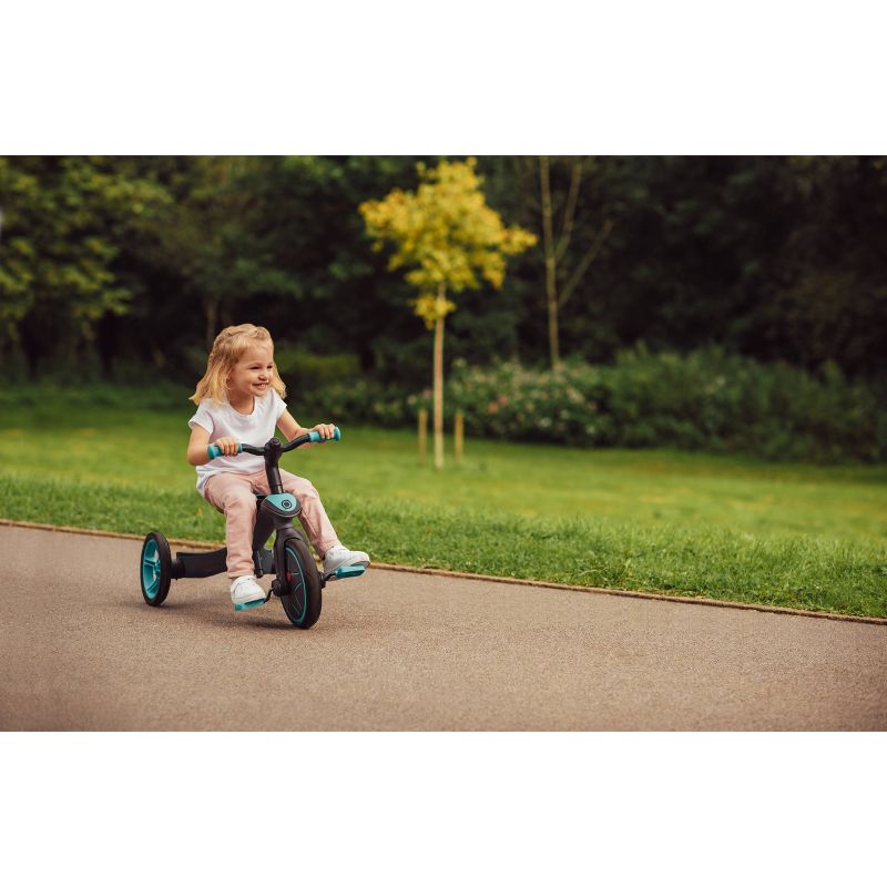 Kinderfeets White Adjustable Toddler and Kids Bike Helmet Bundle with Kinderfeets Sage GreenTiny Tot PLUS 2-in-1 Balance Trike Tricycle