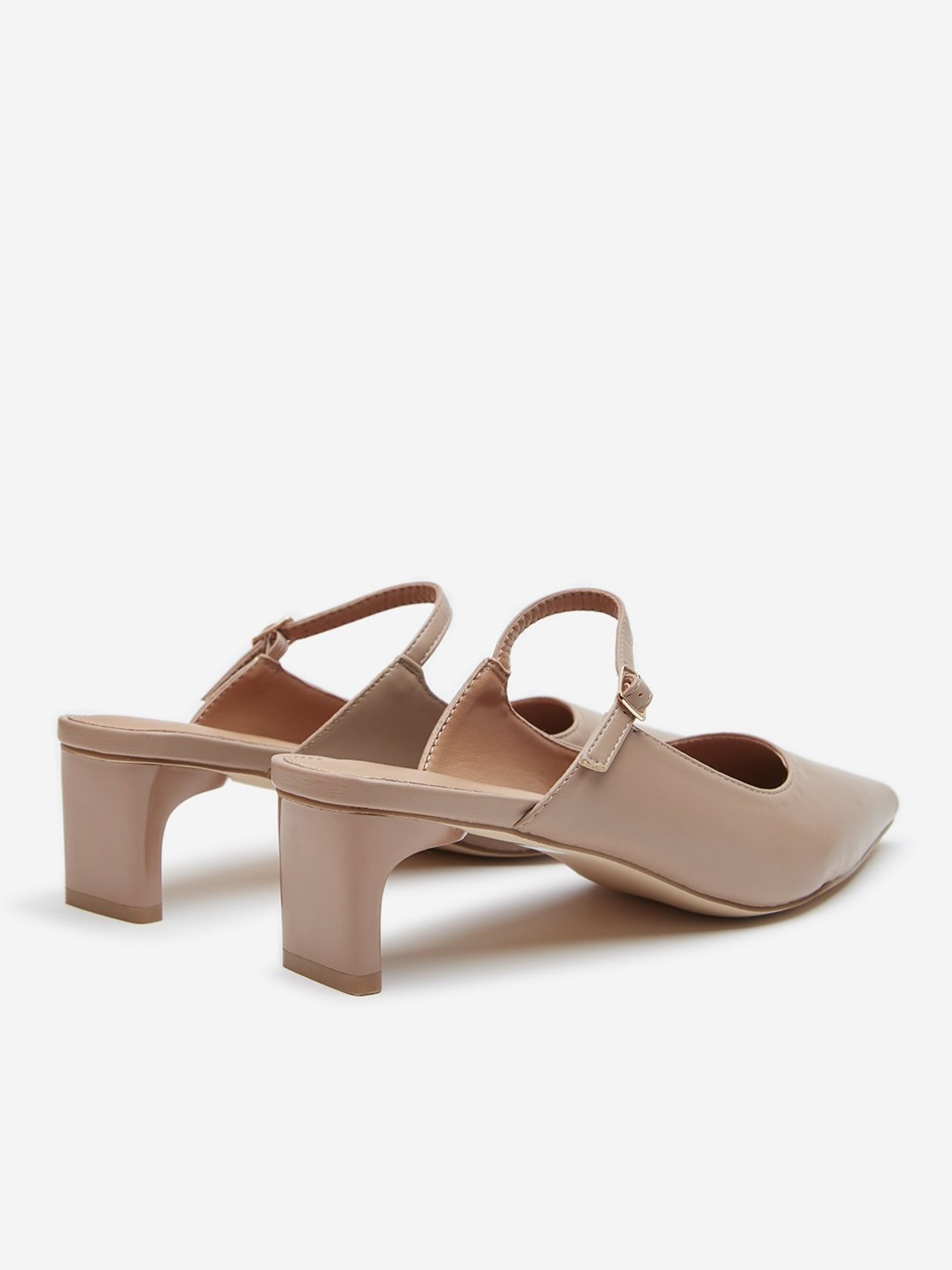 LUNA BLU by Westside Beige Embellished Heel Shoes