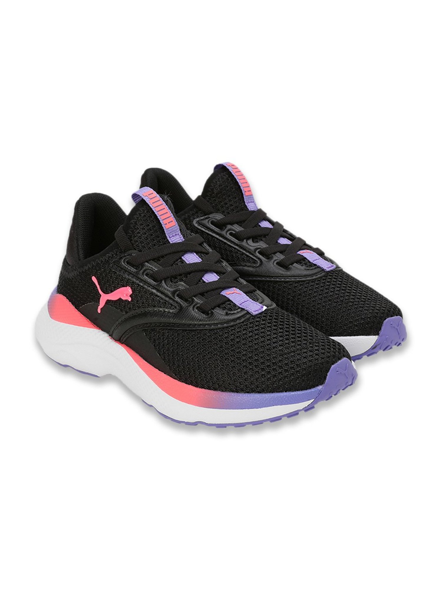 Puma Kids Soft Mayve Black Running Shoes