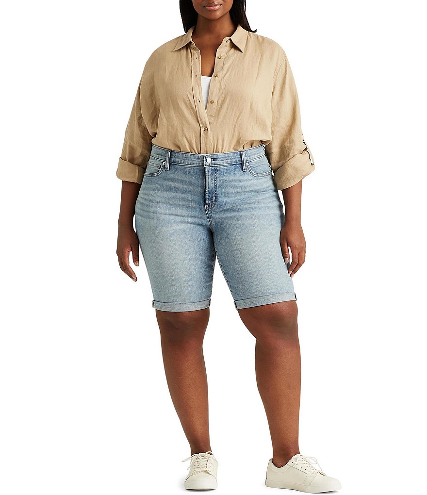 Vince Camuto Plus Size Tencel Drawstring Shorts