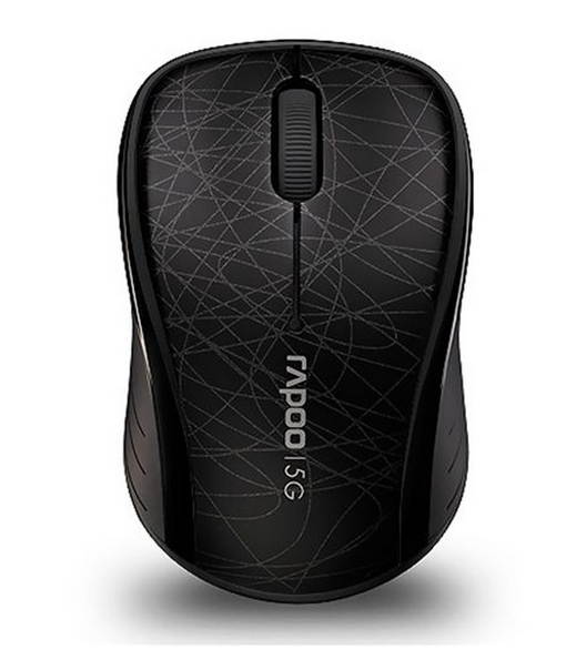 Rapoo 3100P Black 3 Buttons 1 x Wheel USB 5GHz Wireless Optical 1000 dpi Mouse