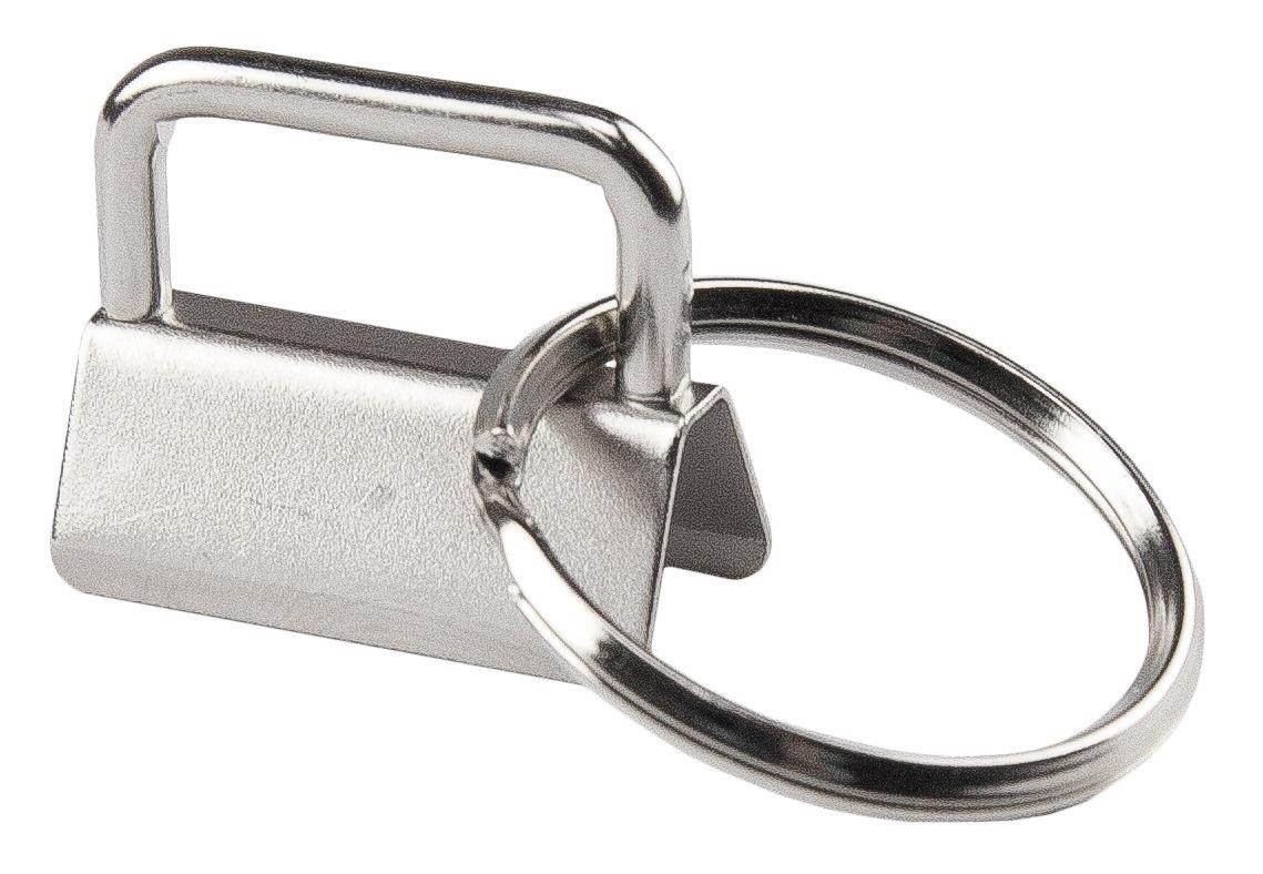 Country Brook Design | 1 Inch Wristlet Key Chain Fob Hardware Set With Key Ring (50 Pack)
