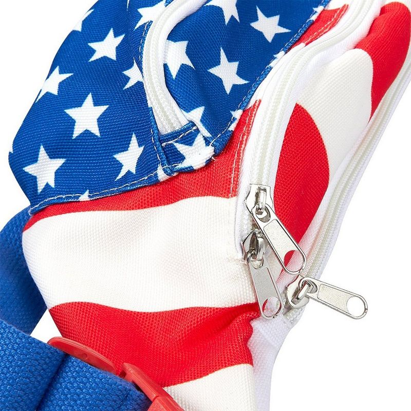 Juvale USA Fanny Pack - American Flag Fanny Pack, Patriotic Waist Bag for Vacations, Special Events, Daily Use - 15 x 4.5 x 3 Inches