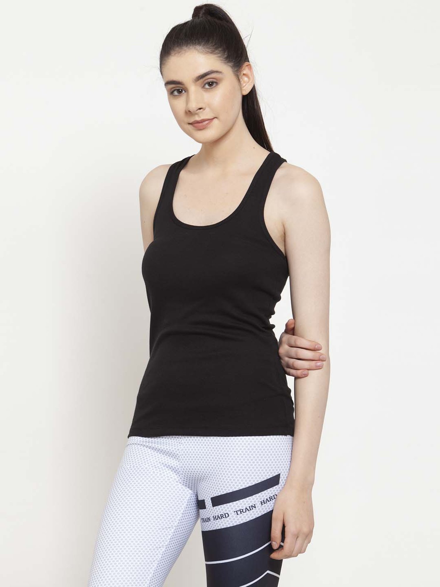 Friskers Black Cotton Camisole