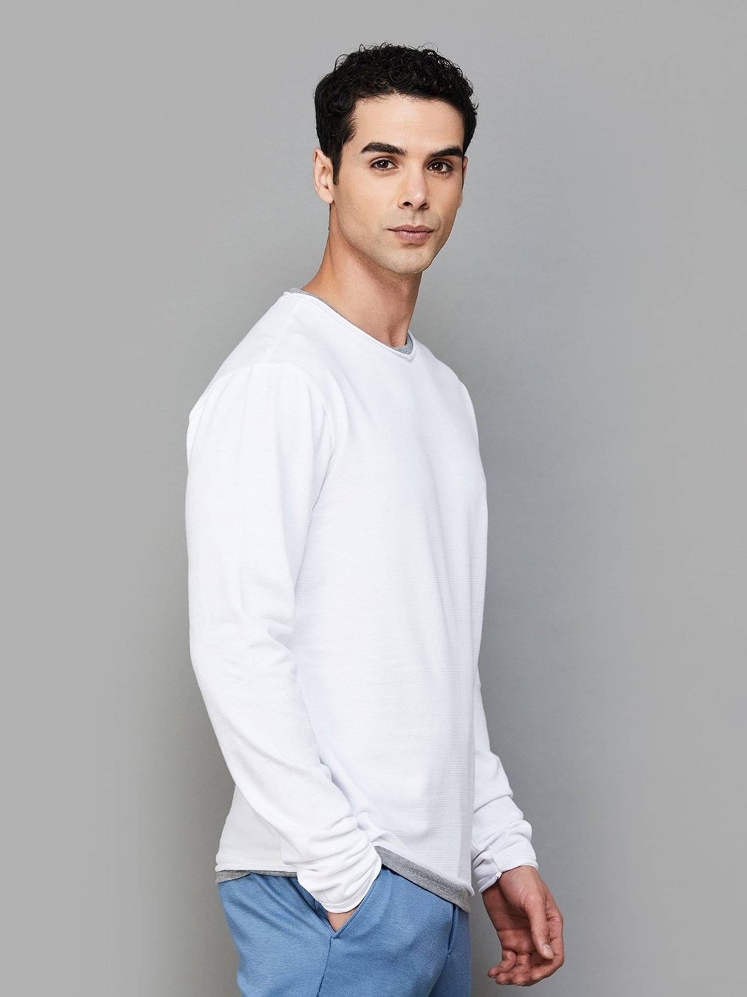 Levi's Pink Cotton Slim Fit Texture Henley T-Shirt