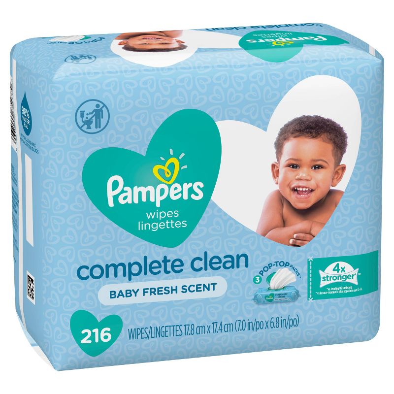 Pampers Expressions Fresh Bloom Baby Wipes 3x - 168ct