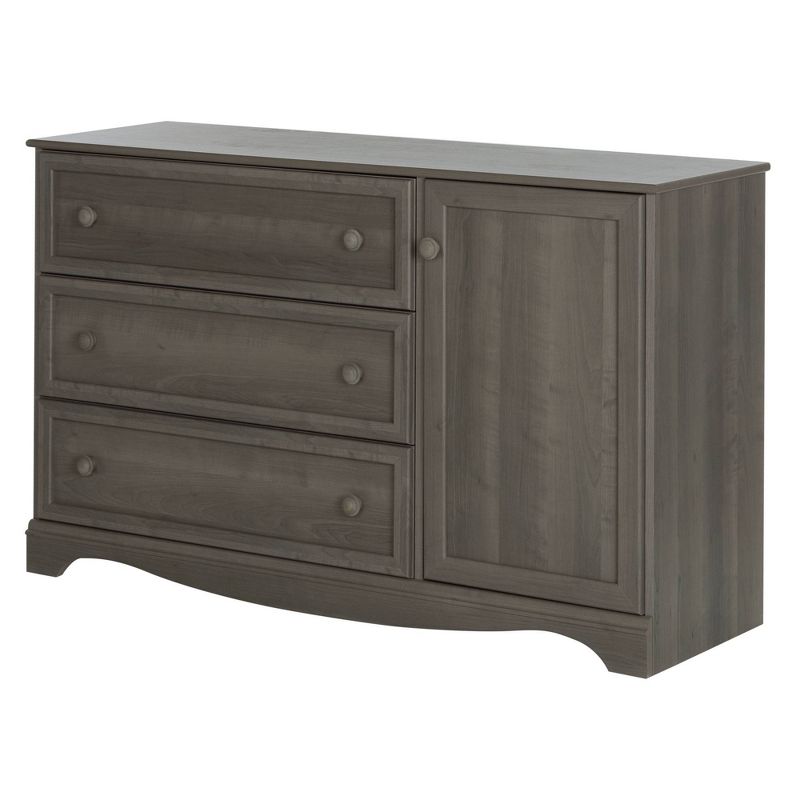 Savannah 3 Drawer Dresser with Door Gray Maple - South Shore