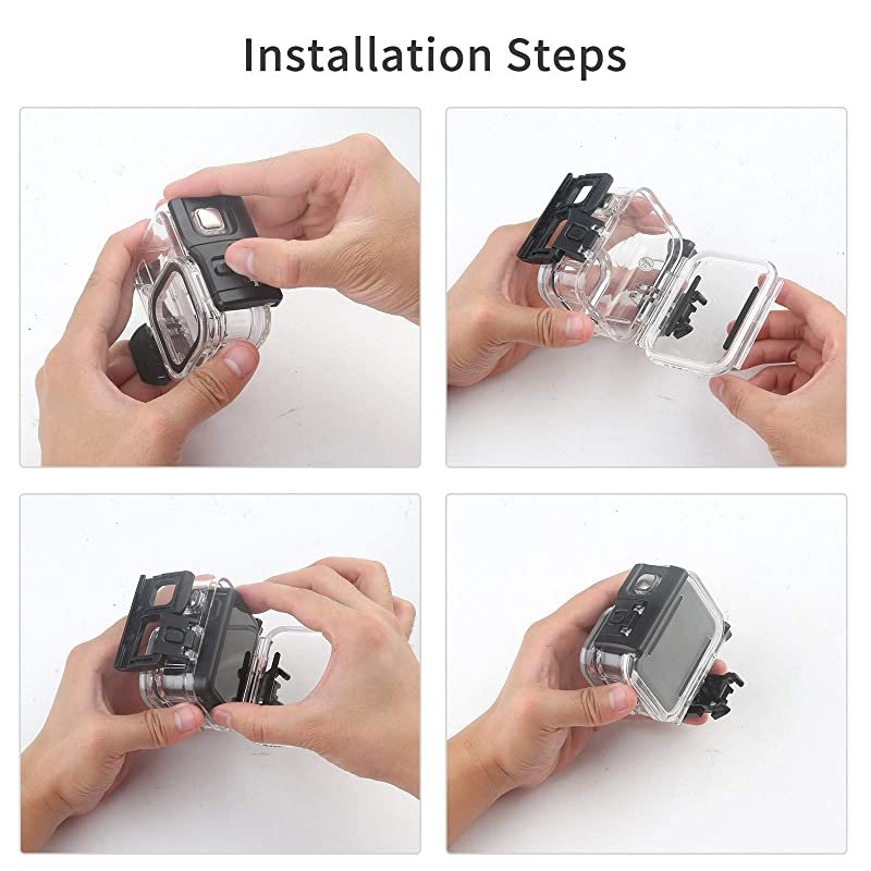 Double Lock Waterproof Housing for GoPro Hero 2018/7/6/5 Black, Protective 45m Underwater Dive Case Shell with Bracket Accessories for Go Pro Hero7 Hero6 Hero5 Action Camera