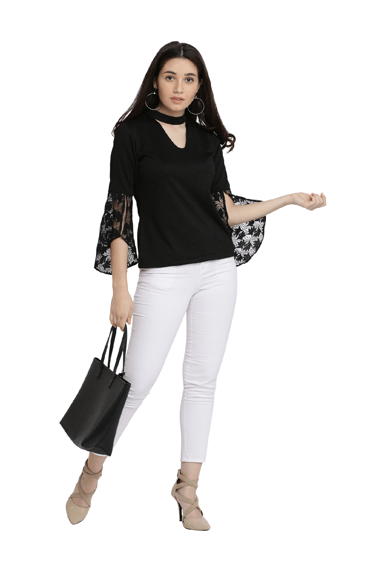 Miss Chase Black Lace Top