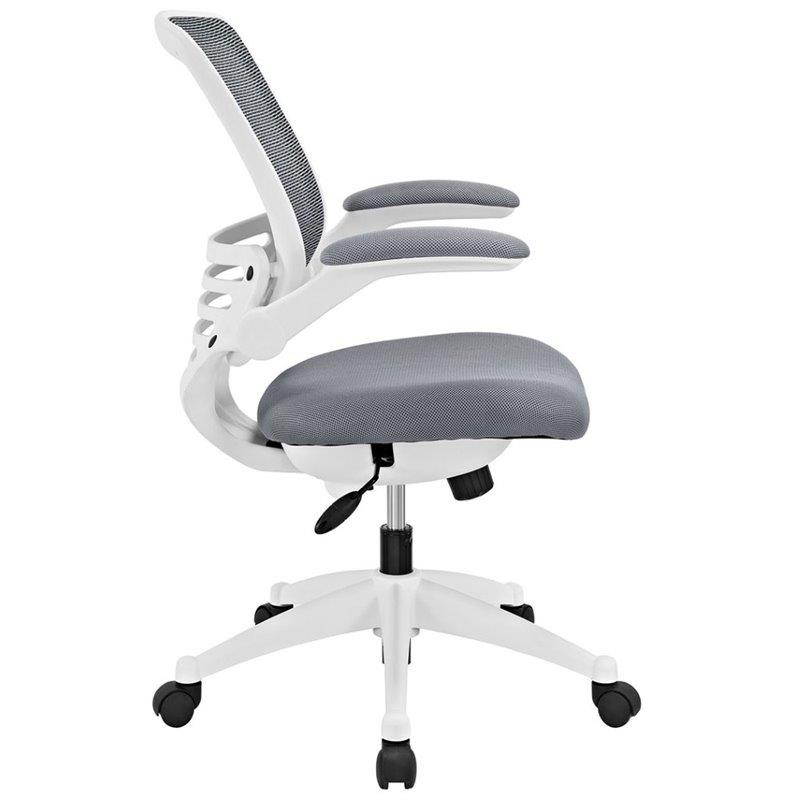 Edge White Base Office Chair in Gray