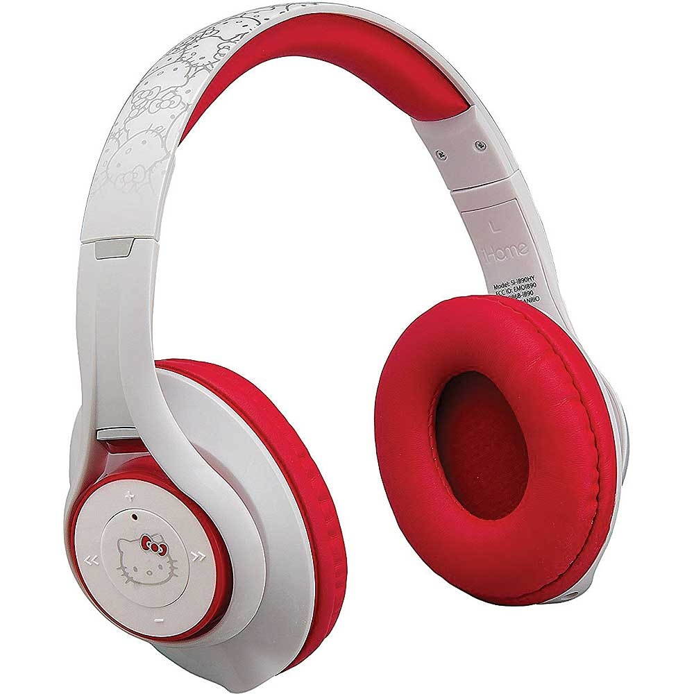 Hello Kitty Bluetooth Headphones with Microphone, Voice Activation and Bonus Aux Cable