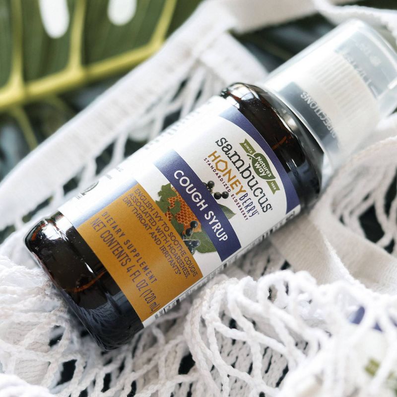 Nature's Way Sambucus HoneyBerry Cough Syrup with Elderberry - 4 fl oz