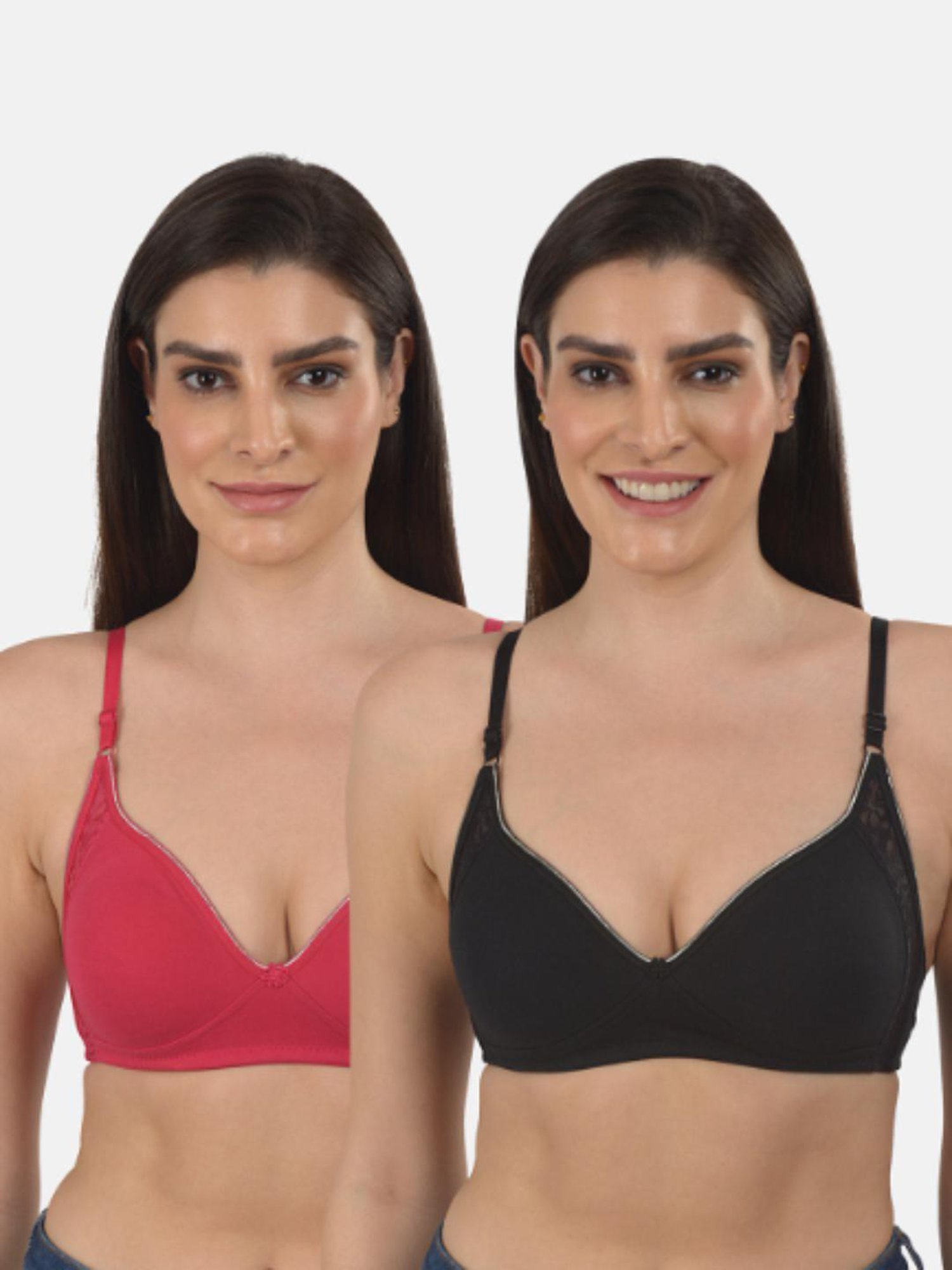 mod & shy Multicolor Non Padded Bra (Pack of  2)