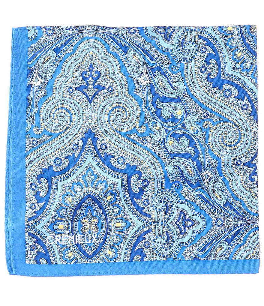Cremieux Brayer Paisley Print Silk Pocket Square
