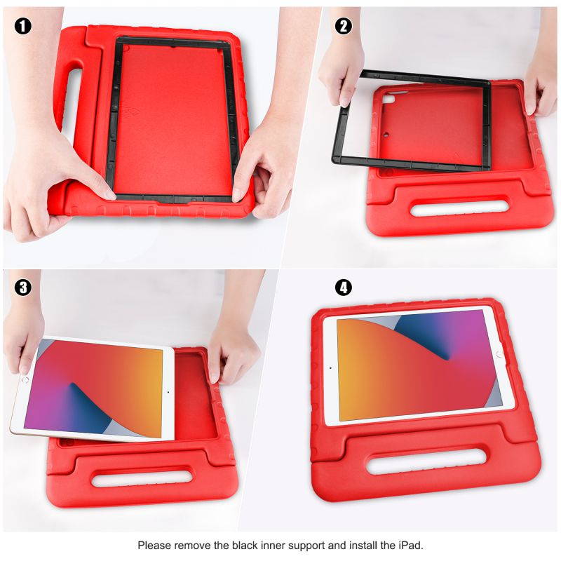 Donwell For iPad 7th Generation 8th Generation 10.2 inch 2019/2020 Cover Case for Kids Durable Shockproof Protective Handle Stand Case with Kickstands for iPad 7/8/Air 3rd Gen