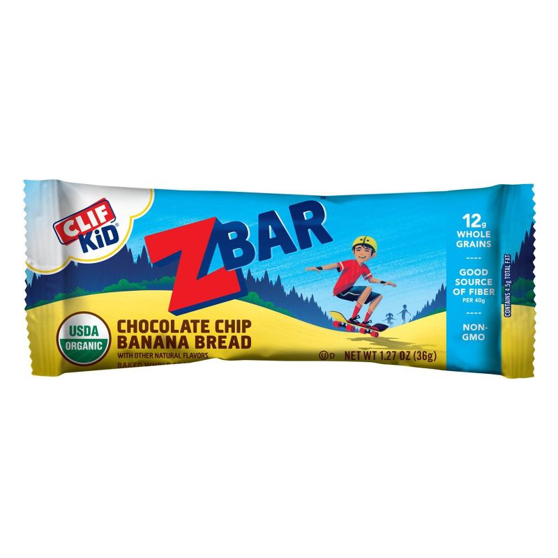 CLIF Kid ZBAR Chocolate Chip Banana Bread - 12ct